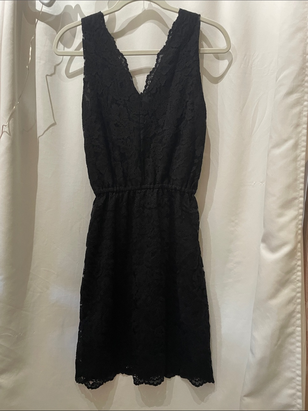 Michael Stars Black Lace V-Neck Mini Dress - Picture 5 of 5